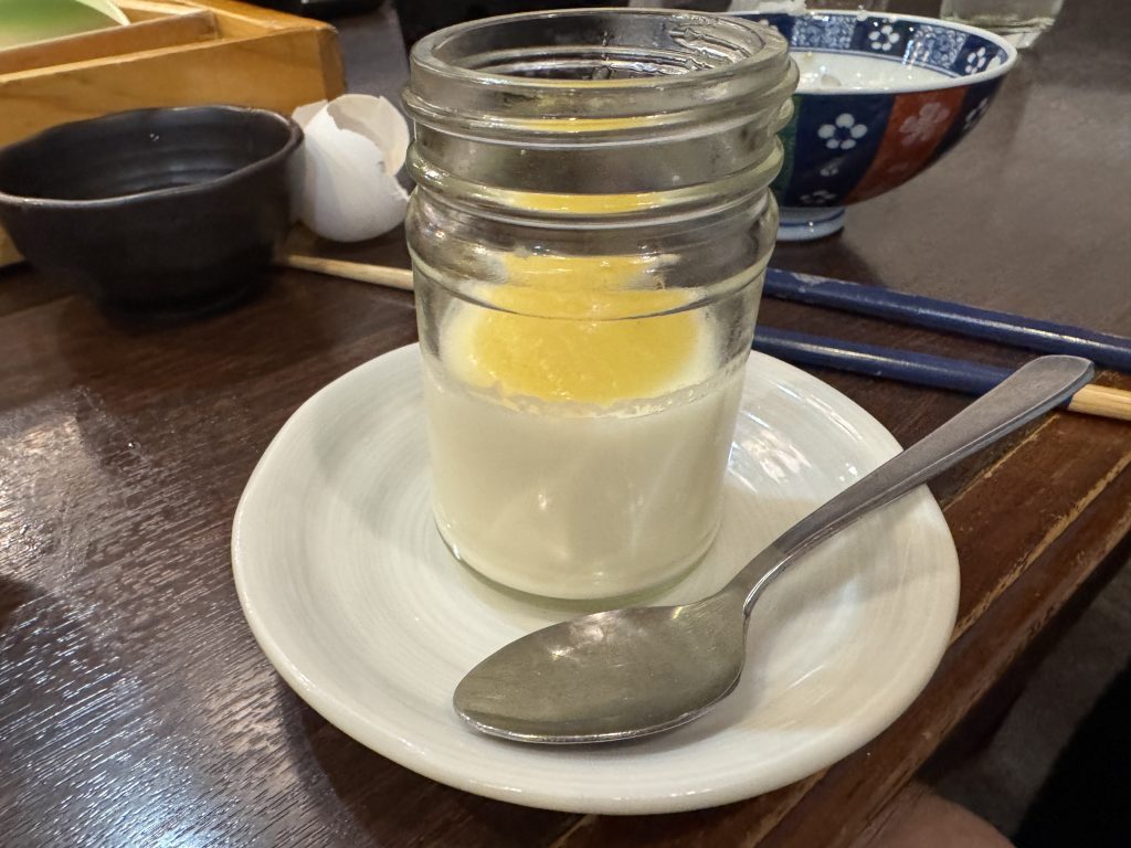 유후인 료칸 유후산 가이세키 디저트 수제 푸딩