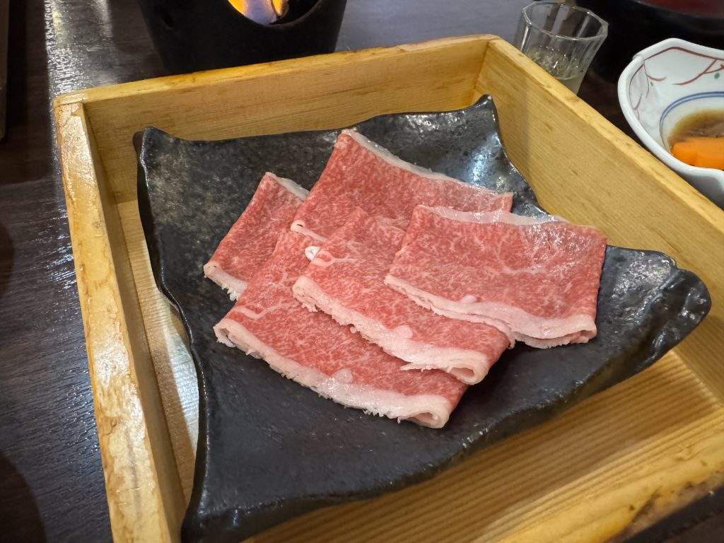 유후인 료칸 유후산 가이세키 와규 마블링 디테일