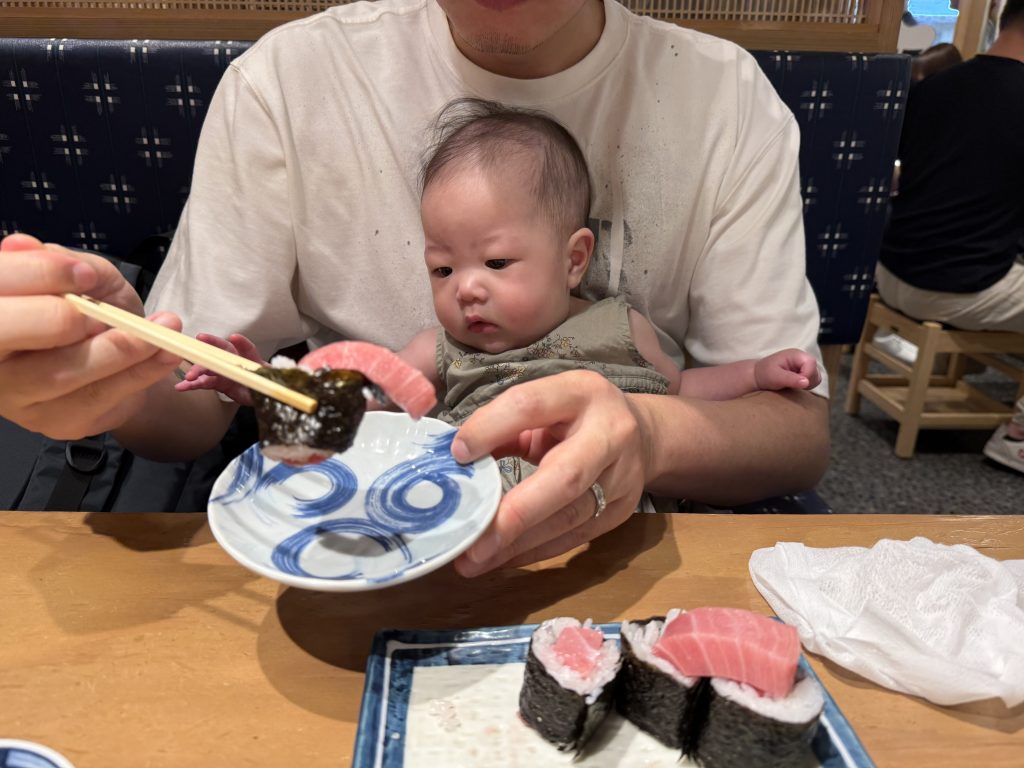 후쿠오카 하카타역 사시스 아기랑 스시 참치김말이 실전 육아 여행 생생 후기